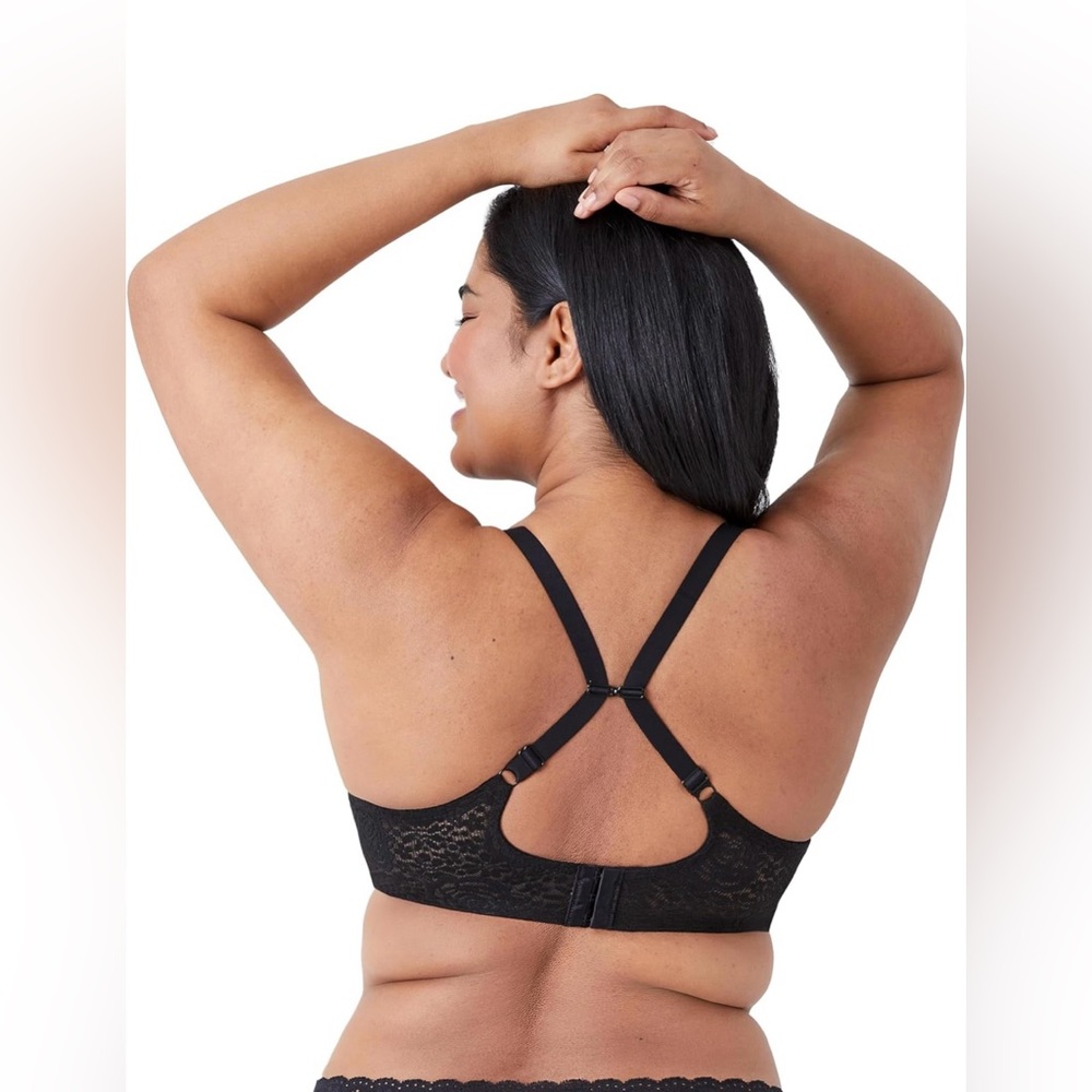 Wacoal Women's Halo Lace underwire bra, Black, 34C - Picture 3 of 8
